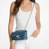 Kleine Tribeca-Schultertasche aus gewebtem Leder