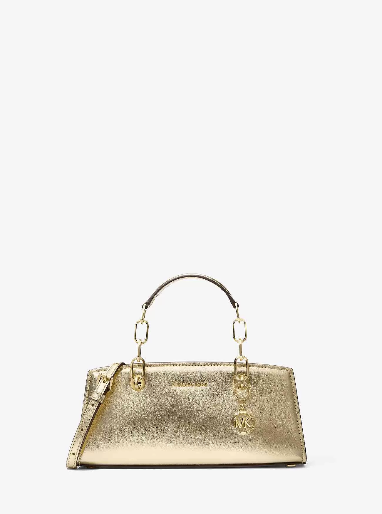 Kleine Umhängetasche „Cynthia“ aus Metallic-Leder