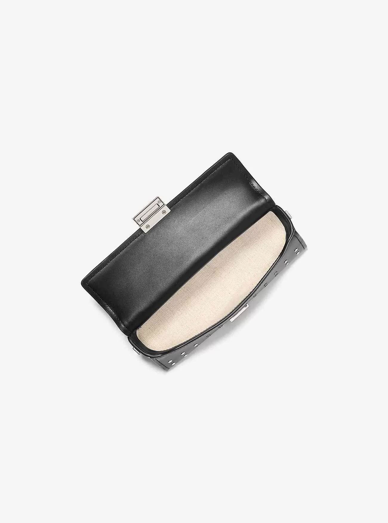 Kleine umwandelbare Ludlow-Pochette aus Leder mit Nieten