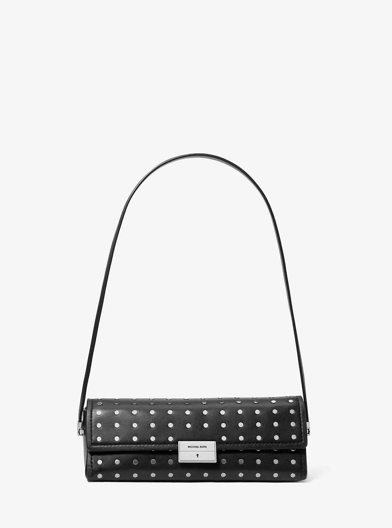 Kleine umwandelbare Ludlow-Pochette aus Leder mit Nieten