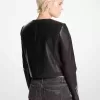 Kurz geschnittene Lederjacke