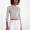 Kurzer Cardigan und BH-Oberteil aus Tencel-Mischung Kurzer Cardigan und BH-Oberteil aus Tencel-Mischung