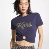Kurzes Ring-T-Shirt aus Bio-Baumwolle mit Logo-Print Kurzes Ring-T-Shirt aus Bio-Baumwolle mit Logo-Print