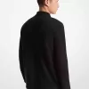 Langärmliges Poloshirt aus Blasenstrick Langärmliges Poloshirt aus Blasenstrick