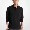 Langärmliges Poloshirt aus Blasenstrick Langärmliges Poloshirt aus Blasenstrick