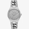 Lennox Pavé Silberfarbene Panzerarmbanduhr Lennox Pavé Silberfarbene Panzerarmbanduhr