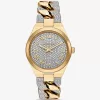 Lennox Pavé goldfarbene Panzerarmbanduhr Lennox Pavé goldfarbene Panzerarmbanduhr