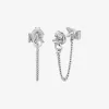 Logo-Kettenohrringe aus Sterlingsilber mit Edelmetallbeschichtung Logo-Kettenohrringe aus Sterlingsilber mit Edelmetallbeschichtung