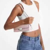 Lunar New Year Ludlow Kleine wandelbare Leder-Pochette mit Denim-Print Lunar New Year Ludlow Kleine wandelbare Leder-Pochette mit Denim-Print