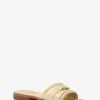 Mandy Slide-Sandale aus Metallic-Leder Mandy Slide-Sandale aus Metallic-Leder