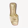 Mandy Slide-Sandale aus Metallic-Leder Mandy Slide-Sandale aus Metallic-Leder