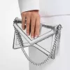 Manhatta Umhängetasche aus Metallic-Leder mit Krokodilprägung Manhatta Umhängetasche aus Metallic-Leder mit Krokodilprägung