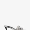 Merriam-Sandale aus Leder mit Kitten-Heel und Schlangenprägung Merriam-Sandale aus Leder mit Kitten-Heel und Schlangenprägung