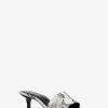 Merriam-Sandale aus Leder mit Kitten-Heel und Schlangenprägung Merriam-Sandale aus Leder mit Kitten-Heel und Schlangenprägung