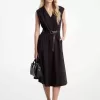Midikleid aus Stretch-Baumwollpopeline mit Gürtel Midikleid aus Stretch-Baumwollpopeline mit Gürtel