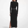 Midikleid aus Wollmischung mit Gürtel Midikleid aus Wollmischung mit Gürtel