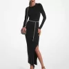 Midikleid aus Wollmischung mit Gürtel Midikleid aus Wollmischung mit Gürtel