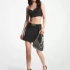 Minirock aus Stretch-Krepp mit Gürtel Minirock aus Stretch-Krepp mit Gürtel
