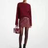 Minirock aus gewaschenem Leder Minirock aus gewaschenem Leder