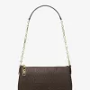 Mittelgroße Empire-Pochette mit Kettengliederlogo und charakteristischem Logo Mittelgroße Empire-Pochette mit Kettengliederlogo und charakteristischem Logo