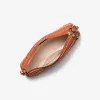 Mittelgroße handgehäkelte Empire-Pochette aus Stroh mit Kettengliedern Mittelgroße handgehäkelte Empire-Pochette aus Stroh mit Kettengliedern