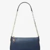Mittlere Empire-Pochette aus Leder mit Kettengliedern