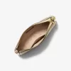 Mittlere Empire-Pochette aus Metallic-Leder mit Kettengliedern