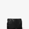Mittlere Lunchbox-Clutch aus Leder mit Python-Prägung und Monogramm