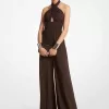 Neckholder-Jumpsuit aus Stretch-Jersey Neckholder-Jumpsuit aus Stretch-Jersey