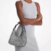 Nolita Kleine Hobo-Schultertasche aus Kalbshaar mit Gepardenmuster