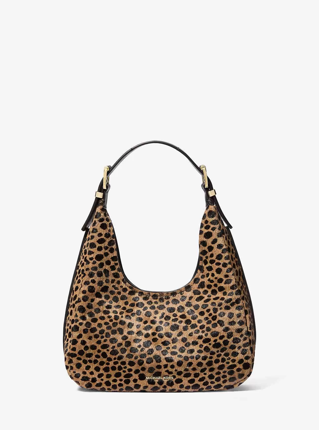 Nolita Kleine Hobo-Schultertasche aus Kalbshaar mit Gepardenmuster