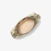 Nolita Kleine Hobo-Umhängetasche aus Metallic-Leder mit Knistereffekt