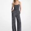 Overall aus Georgette mit Blumenmuster und Verzierung