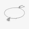 Pavé-Herzarmband aus Sterlingsilber mit Edelmetallbeschichtung Pavé-Herzarmband aus Sterlingsilber mit Edelmetallbeschichtung