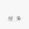 Pavé-Ohrstecker aus Sterlingsilber mit Edelmetallbeschichtung Pavé-Ohrstecker aus Sterlingsilber mit Edelmetallbeschichtung