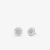 Pavé-Ohrstecker aus Sterlingsilber mit Edelmetallbeschichtung Pavé-Ohrstecker aus Sterlingsilber mit Edelmetallbeschichtung