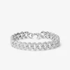 Pavé-Panzergliederarmband aus Sterlingsilber mit Edelmetallbeschichtung Pavé-Panzergliederarmband aus Sterlingsilber mit Edelmetallbeschichtung