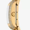 Petite Emery Pavé goldfarbene Doppelwickeluhr Petite Emery Pavé goldfarbene Doppelwickeluhr