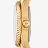Petite Lexington Pavé goldfarbene Uhr Petite Lexington Pavé goldfarbene Uhr