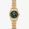 Petite Lexington Pavé goldfarbene Uhr Petite Lexington Pavé goldfarbene Uhr