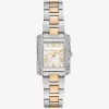 Petite zweifarbige Emery Pavé-Armbanduhr
