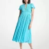 Plissee-Midikleid aus Georgette Plissee-Midikleid aus Georgette