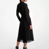 Plissiertes Hemdkleid aus Georgette