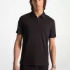 Poloshirt aus Baumwolle mit halbem Reißverschluss Poloshirt aus Baumwolle mit halbem Reißverschluss