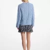 Pullover aus Nylon- und Alpaka-Mischgewebe mit Zopfmuster