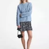 Pullover aus Nylon- und Alpaka-Mischgewebe mit Zopfmuster