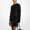 Pullover aus Wolle mit Pailletten und Punkten Pullover aus Wolle mit Pailletten und Punkten