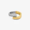 Ring aus edelmetallbeschichtetem Sterlingsilber und Pavé