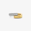Ring aus edelmetallbeschichtetem Sterlingsilber und Pavé