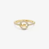 Ring mit Logo aus Sterlingsilber mit Edelmetallbeschichtung Ring mit Logo aus Sterlingsilber mit Edelmetallbeschichtung